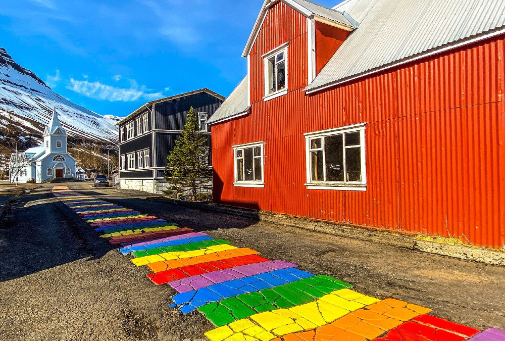 Seyðisfjörður and the rainbow street